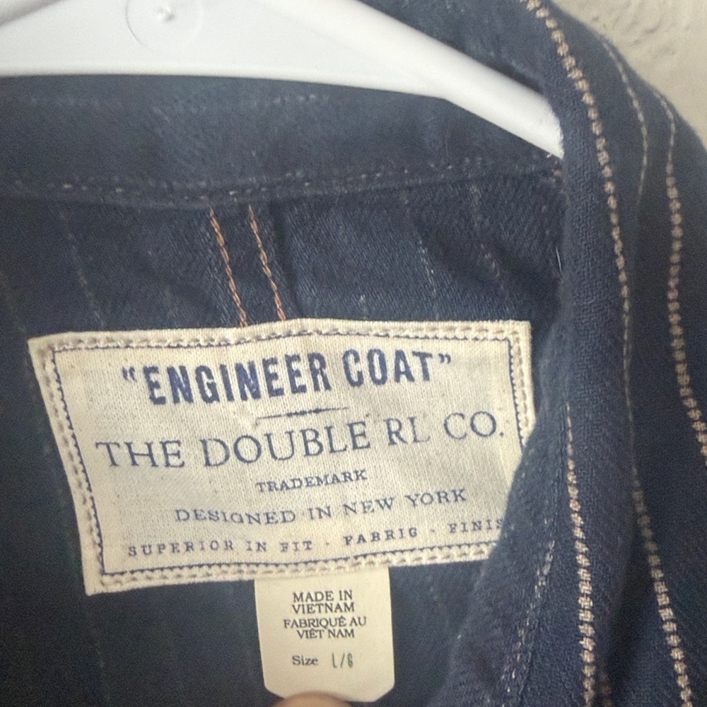 Ralph Lauren Double RL Navy Pinstripe Jacket - Picture 5 of 6